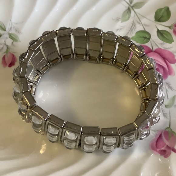 Vintage Bling 90s bracelet clear stones - Picture 2 of 3